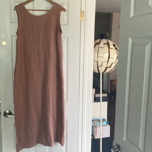 Sauths Dusty Rose Linen Dress Nida - Picture 6 of 7